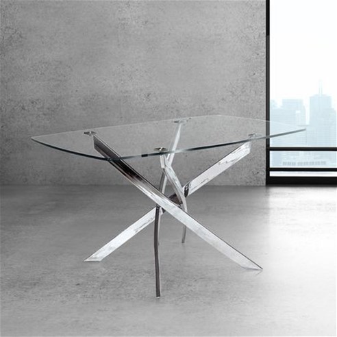  GLASS DINING TABLE